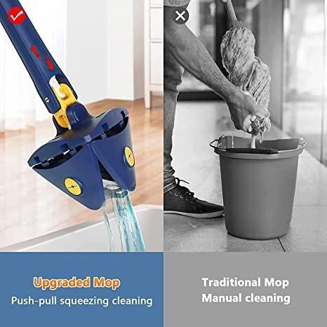 Blue Squeezing Triangle Cleaning Mop - PrabhStudio3931v9 - wmBlue Squeezing Triangle Cleaning Mop