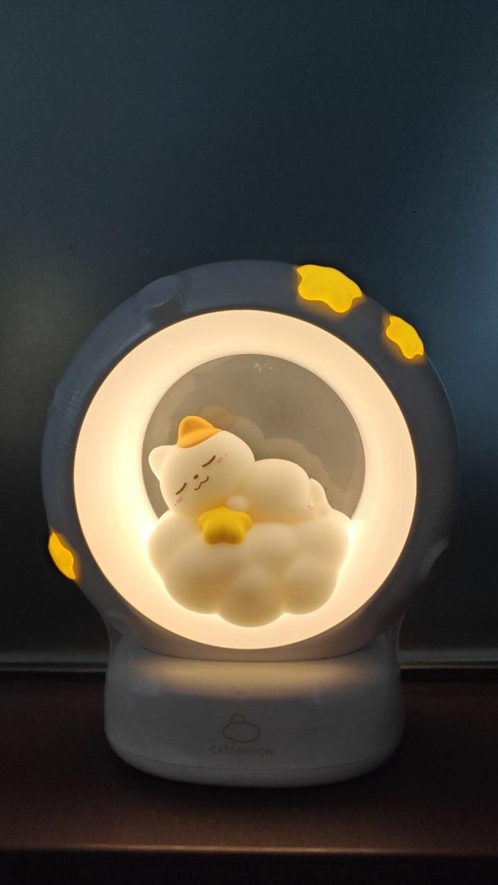 Sleeping Cat LED Night Light Lamp with Touch Control - PrabhStudio3931v9 - wmSleeping Cat LED Night Light Lamp with Touch Control